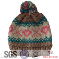 Women's Knitted Winter Hat with Pom Pom